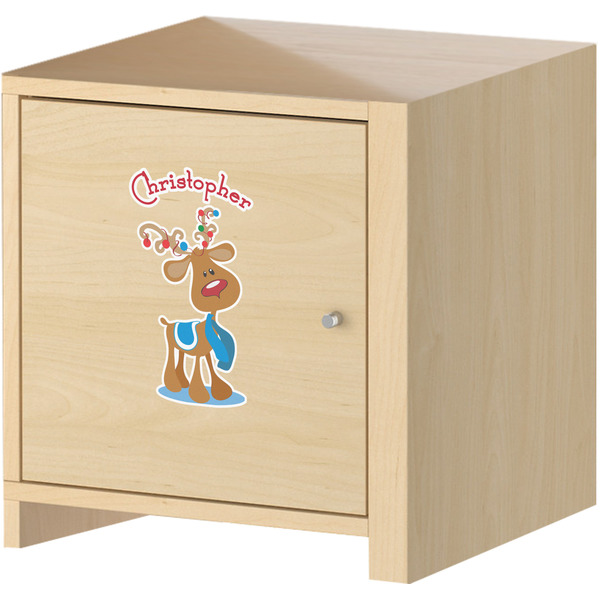 Reindeer Wall Graphic on Wooden Cabinet
