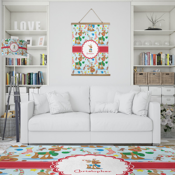 Reindeer Wall Hanging Tapestry - Portrait - IN CONTEXT