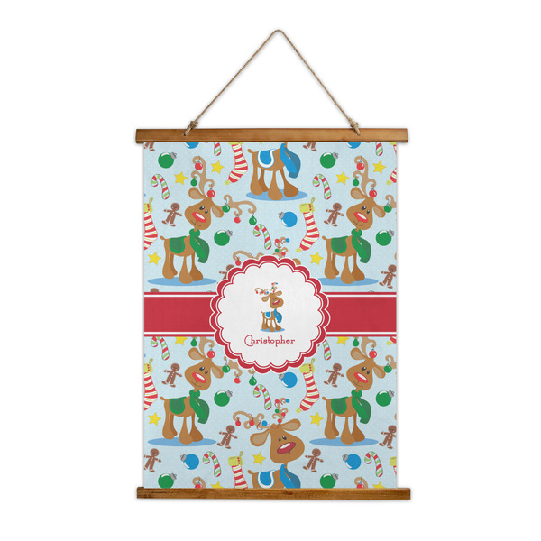 Custom Reindeer Wall Hanging Tapestry - Tall (Personalized)