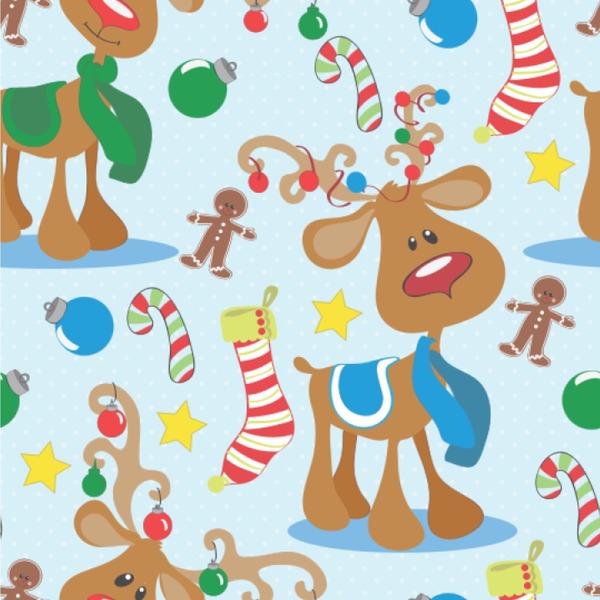 Custom Reindeer Wallpaper & Surface Covering (Water Activated 24"x 24" Sample)