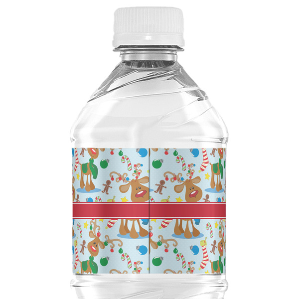 Reindeer Water Bottle Label - Back View