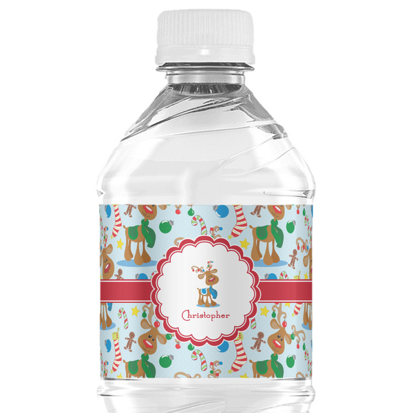 Custom Reindeer Water Bottle Labels - Custom Sized (Personalized)