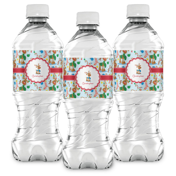 Reindeer Water Bottle Labels - Front View