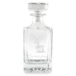 Reindeer Whiskey Decanter - 26 oz Square (Personalized)