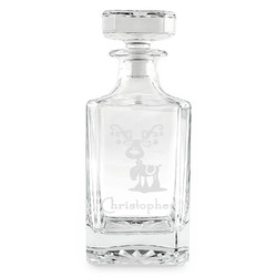 Reindeer Whiskey Decanter - 26 oz Square (Personalized)