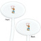 Reindeer White Plastic 7" Stir Stick - Double Sided - Oval - Front & Back