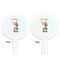 Reindeer White Plastic 7" Stir Stick - Double Sided - Round - Front & Back