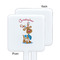 Reindeer White Plastic Stir Stick - Single Sided - Square - Approval