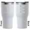 Reindeer White RTIC Tumbler - Front and Back