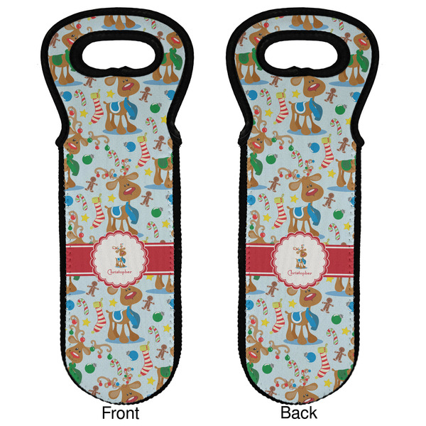 Reindeer Wine Tote Front & Back