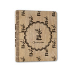 Reindeer Wood 3-Ring Binder - 1" Half-Letter Size (Personalized)