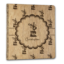 Reindeer Wood 3-Ring Binder - 1" Letter Size (Personalized)