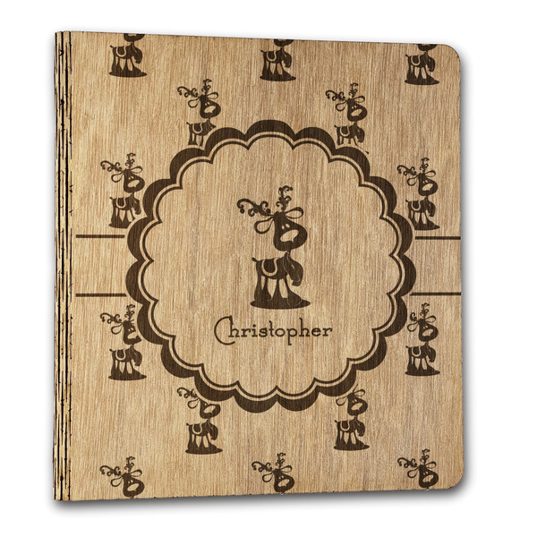 Reindeer Wood 3-Ring Binders - 1" Letter - Front