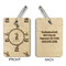 Reindeer Wood Luggage Tags - Rectangle - Approval