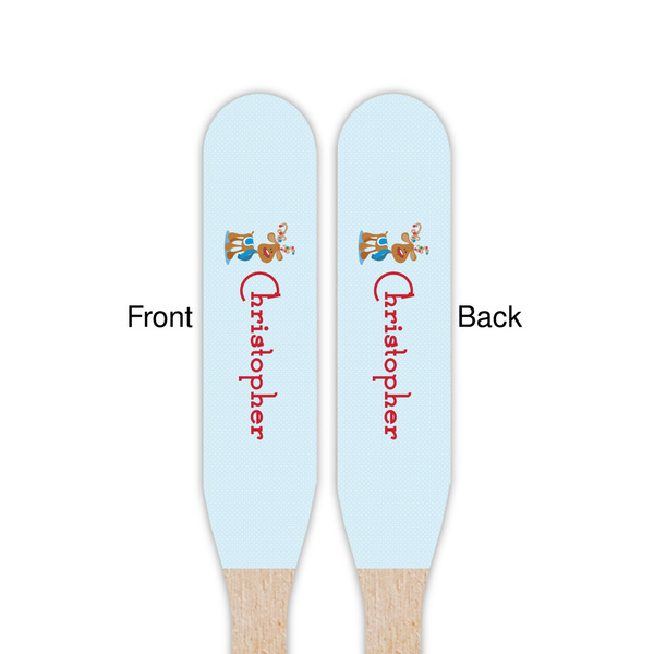 Reindeer Wooden Food Pick - Paddle - Double Sided - Front & Back