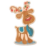 Reindeer Genuine Maple or Cherry Wood Sticker