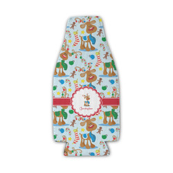 Reindeer Zipper Bottle Cooler (Personalized)