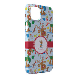 Reindeer iPhone Case - Plastic - iPhone 14 Plus (Personalized)