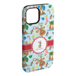 Reindeer iPhone Case - Rubber Lined - iPhone 15 Plus (Personalized)