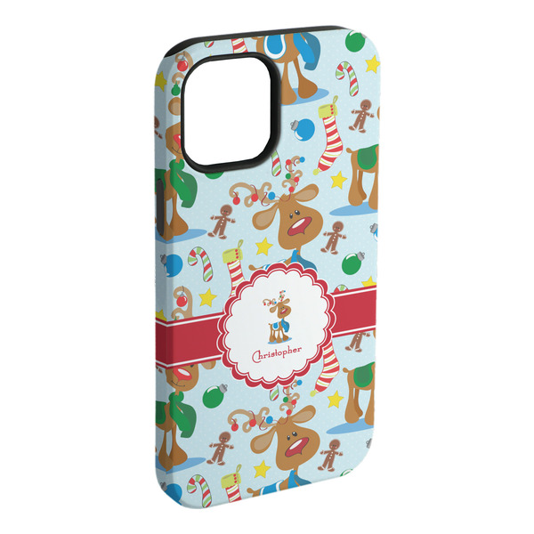 Custom Reindeer iPhone Case - Rubber Lined (Personalized)