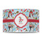 Christmas Penguins 12" Drum Lampshade - FRONT (Poly Film)