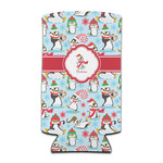 Christmas Penguins Can Cooler (tall 12 oz) (Personalized)