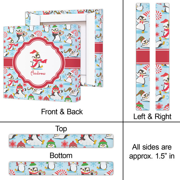Christmas Penguins 12x12 - Canvas Print - Approval