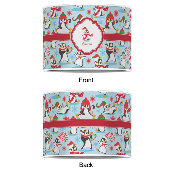 Christmas Penguins 16" Drum Lampshade - APPROVAL (Poly Film)