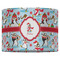 Christmas Penguins 16" Drum Lampshade - FRONT (Fabric)