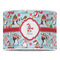 Christmas Penguins 16" Drum Lampshade - FRONT (Poly Film)