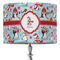 Christmas Penguins 16" Drum Lampshade - ON STAND (Fabric)