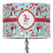 Christmas Penguins 16" Drum Lampshade - ON STAND (Poly Film)
