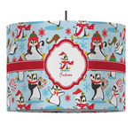 Christmas Penguins Drum Pendant Lamp (Personalized)