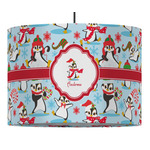 Christmas Penguins Drum Pendant Lamp (Personalized)