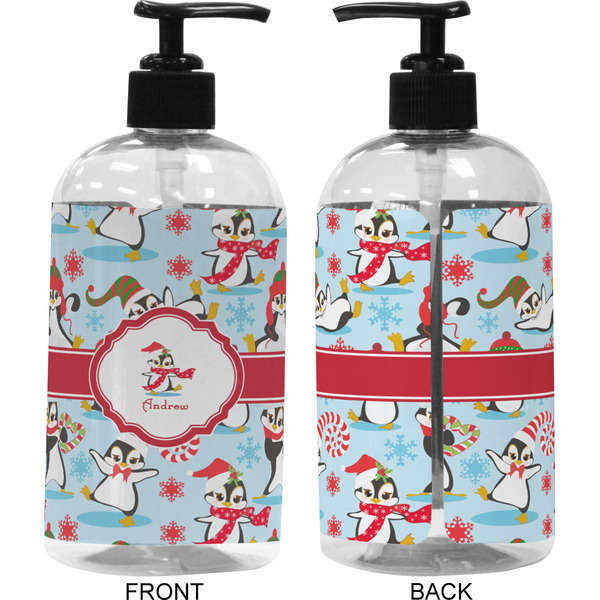 Christmas Penguins 16 oz Plastic Liquid Dispenser (Approval)