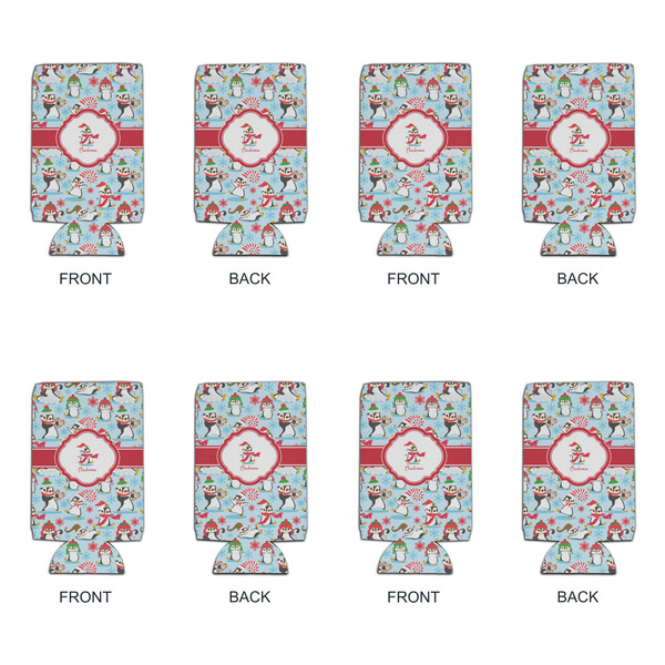 Christmas Penguins 16oz Can Sleeve - Set of 4 - APPROVAL