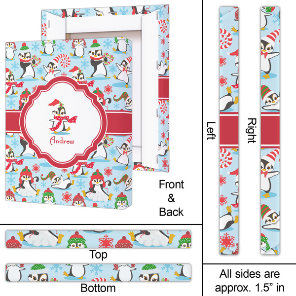 Christmas Penguins 16x20 - Canvas Print - Approval