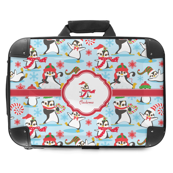 Custom Christmas Penguins Hard Shell Briefcase - 18" (Personalized)