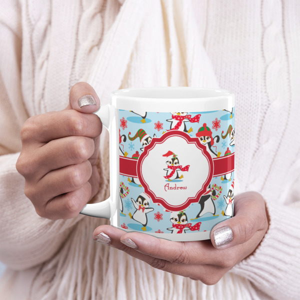 Christmas Penguins 20oz Coffee Mug - LIFESTYLE