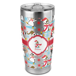 Christmas Penguins 20oz Stainless Steel Double Wall Tumbler - Full Print (Personalized)