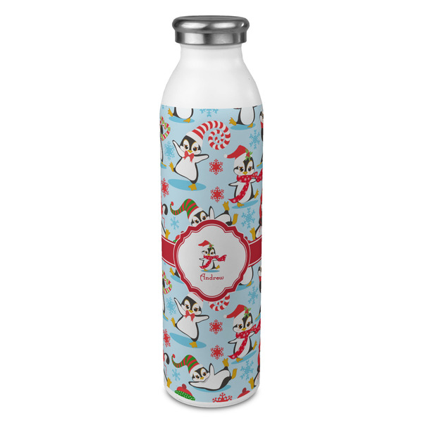 Custom Christmas Penguins 20oz Stainless Steel Water Bottle - Full Print (Personalized)