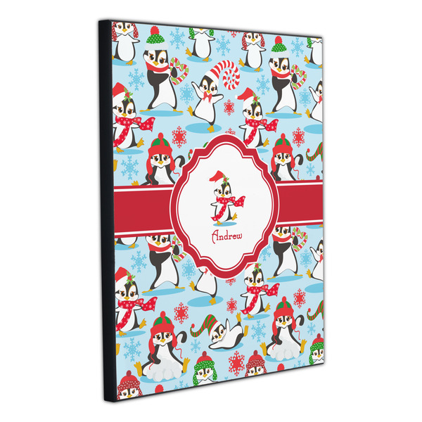 Christmas Penguins 20x24 Wood Print - Angle View