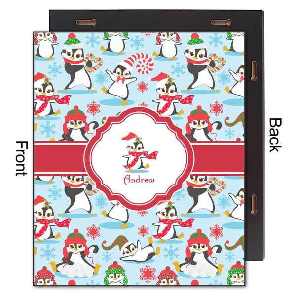 Christmas Penguins 20x24 Wood Print - Front & Back View