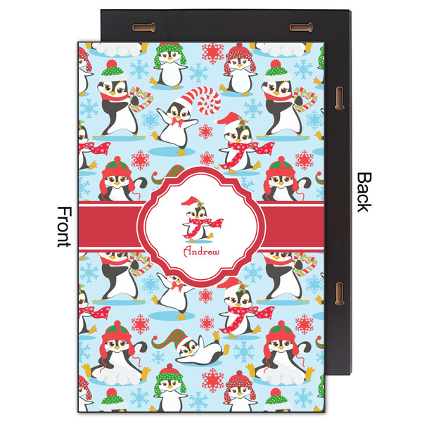 Christmas Penguins 20x30 Wood Print - Front & Back View
