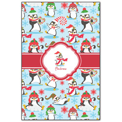 Christmas Penguins Wood Print - 20x30 (Personalized)