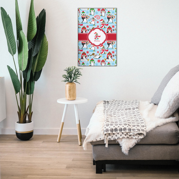 Christmas Penguins 20x30 Wood Print - In Context