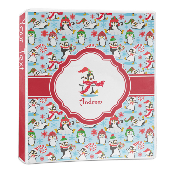 Custom Christmas Penguins 3-Ring Binder - 1 inch (Personalized)