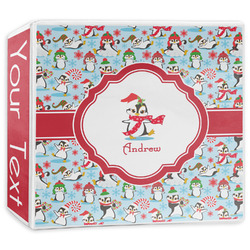 Christmas Penguins 3-Ring Binder - 3 inch (Personalized)