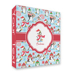 Christmas Penguins 3 Ring Binder - Full Wrap - 2" (Personalized)