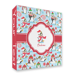 Christmas Penguins 3 Ring Binder - Full Wrap - 2" (Personalized)